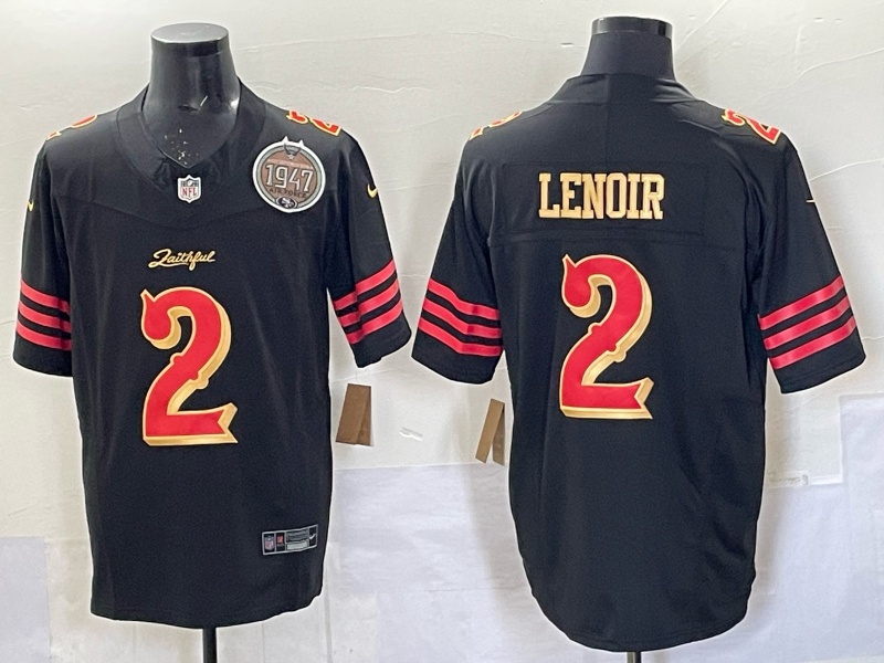 Men San Francisco 49ers #2 Lenoir black Limited Nike NFL 2025 Jersey 021